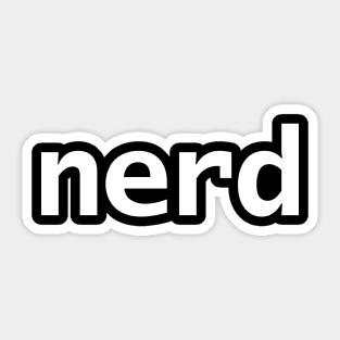 Nerd Typography White Text Sticker